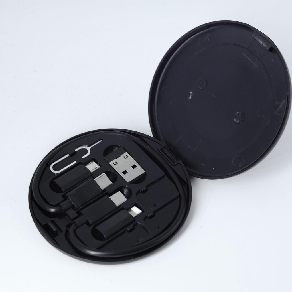 Набор кабеля и адаптера для быстрой зарядки 5-в-1 Type-C 60 Вт - Совместим с Apple и Huawei. Портативное и многофункциональное хранение.