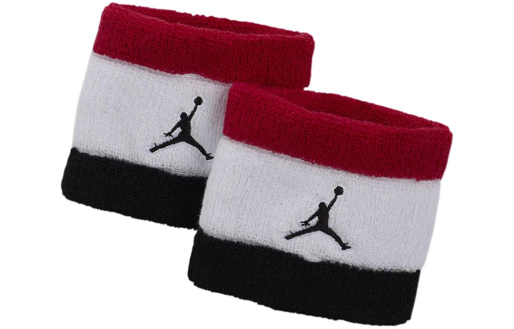 Jordan Напульсники Terry, дышащие, термозащитные, для спортзала, красно-бело-черные, хлопковые, унисекс, DV4207-624