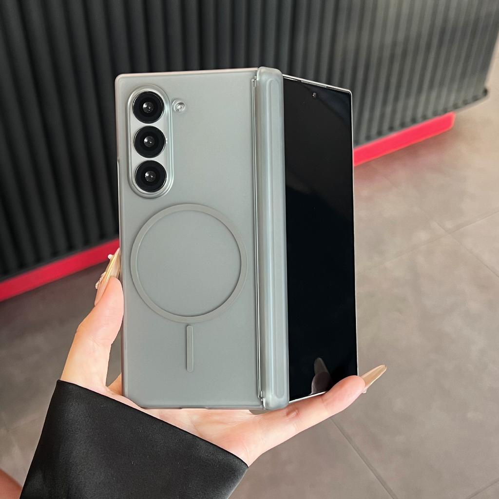Применимо к складному мобильному телефону Samsung Galaxy ZFold7 чехол матовая текстура кожи ZFlip7 центральная ось магнитное всасывание W25 защита