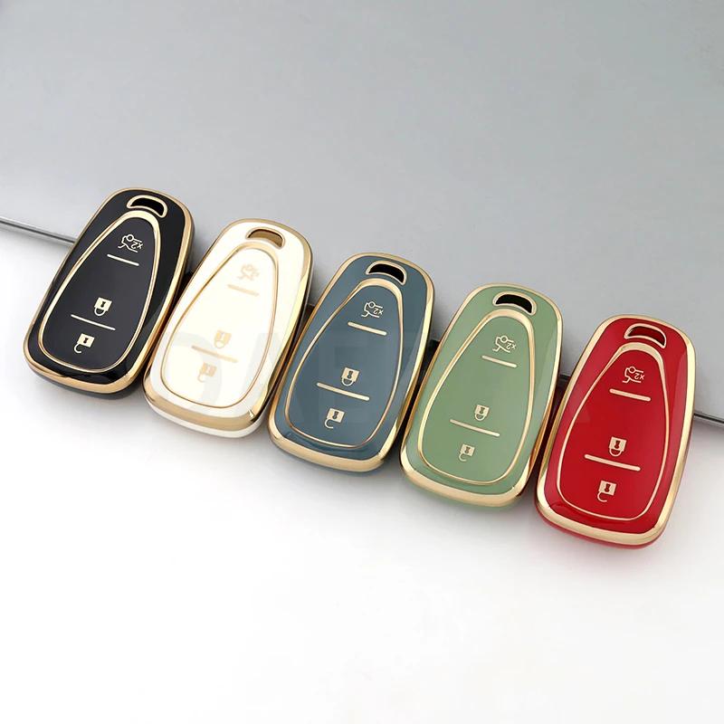 AABHK1 3 Buttons TPU Car Remote Key Case Cover for Chevrolet Onix Turbo Cruze Orlando Trax Tracker Trailblazer Equinox Malibu Bolt