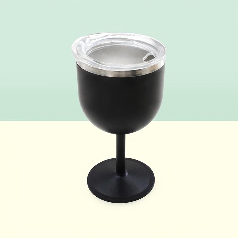 1Pc, 4oz High Aesthetic Value Water Cup With A Tall Handle, 304 Stainless Steel Inner Lining, Transparent Lid, Available In Multiple Colors, Suitable