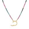 Stainless Steel Diy Basic Live Mouth Chain 12 Birthstone Pendant Necklace Furnace Vacuum Plating 18K Gold Color Retention