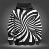 Графическая оптическая мужская модная толстовка с 3D принтом, спортивные уличные толстовки с длинными рукавами и принтом, толстовка с передним карманом и карманом