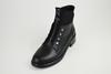 Boots with Front Zip 672 39 Black Leather