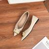 Single Shoes 2025 Spring Women's Outer Wear Professional Style Flat Shoes Women's Soft Soles Are Not Tired Feet Casual Shoes Thick Heel Pointed Wome