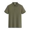New Summer POLO Shirt Short-sleeved T-shirt Casual Versatile Simple Imitation Cotton Solid Color Lapels for Men and Women