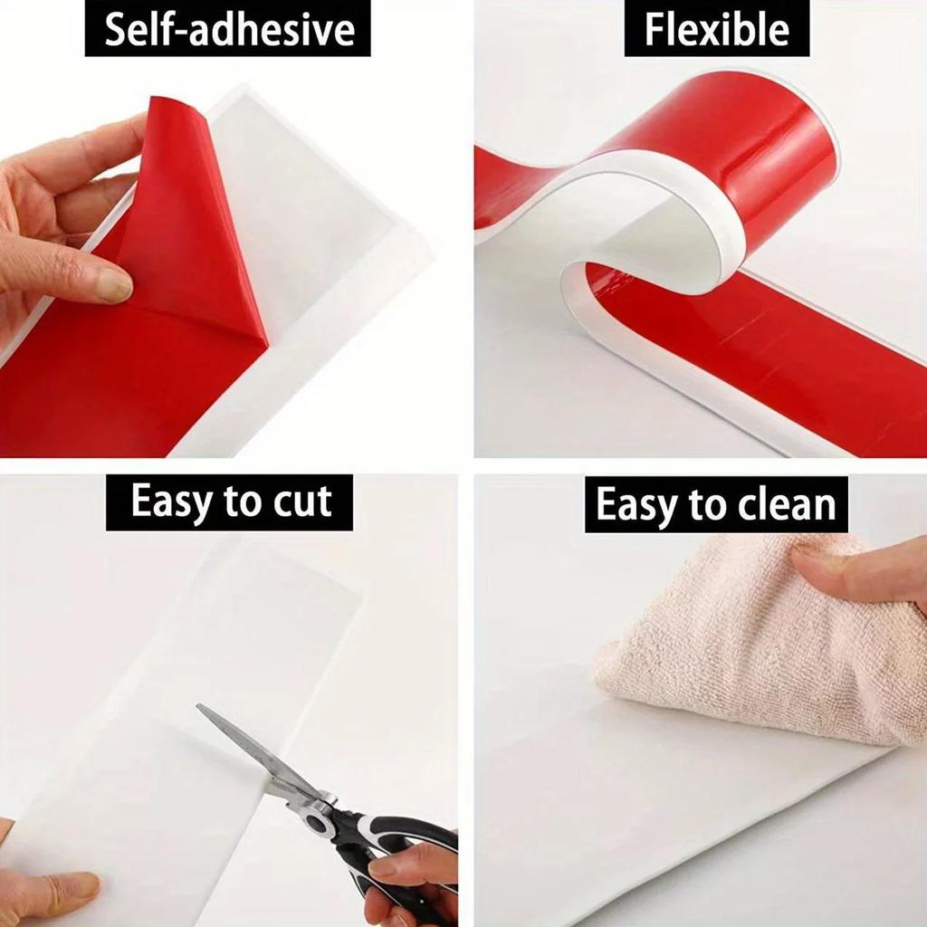 Новый гибкий плинтус 4 дюйма самоклеящийся виниловый настенный плинтус отслаивающийся и приклеивающийся угловой плинтус резиновый настенный плинтус