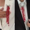 Etro Увеличенная Цепочка с Длинной Кисточкой и Бусинами Брошь Зажим для Одежды Цепочки для Брюк Многофункциональные Вечерние Ювелирные Аксессуары Подарки