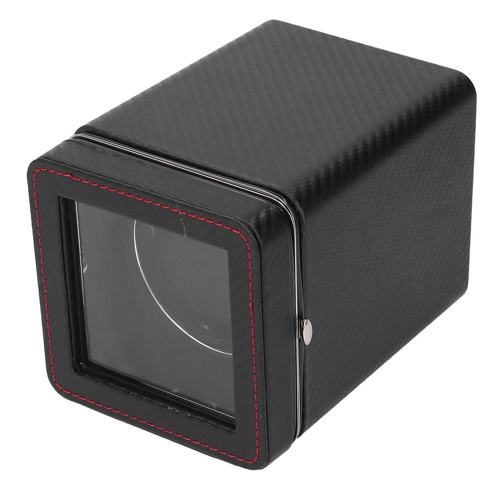 Single Watch Winder Automatic Rotation 4 Modes Mesh Texture Leather with LED Light Super Quiet