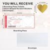 Boarding Pass Scratch Cards DIY Kit - Double Surprise Reveal for Wedding & Kids Birthday, Creative Invitation Game Gift