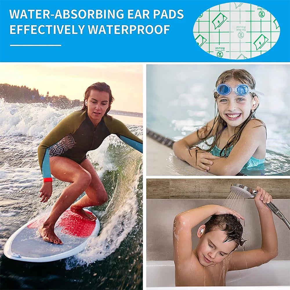 20 шт. водонепроницаемые амбушюры для душа ребенка одноразовые наклейки для ушей для детей и взрослых