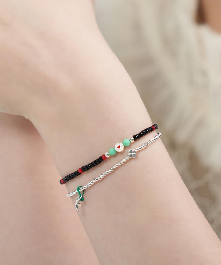 Браслет с бусинами Bonbeau Soul Heart Charm Браслет с цветным сердечком в качестве акцента