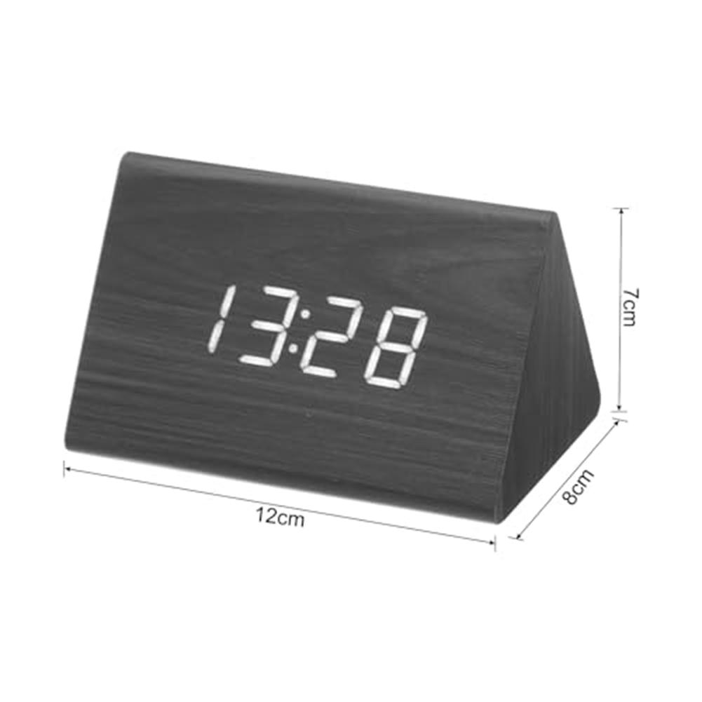 Brand New LED Alarm Clock Digital Desk Clocks Easy To Read Reliable Vibrant Display Wooden Adjustable Brightness