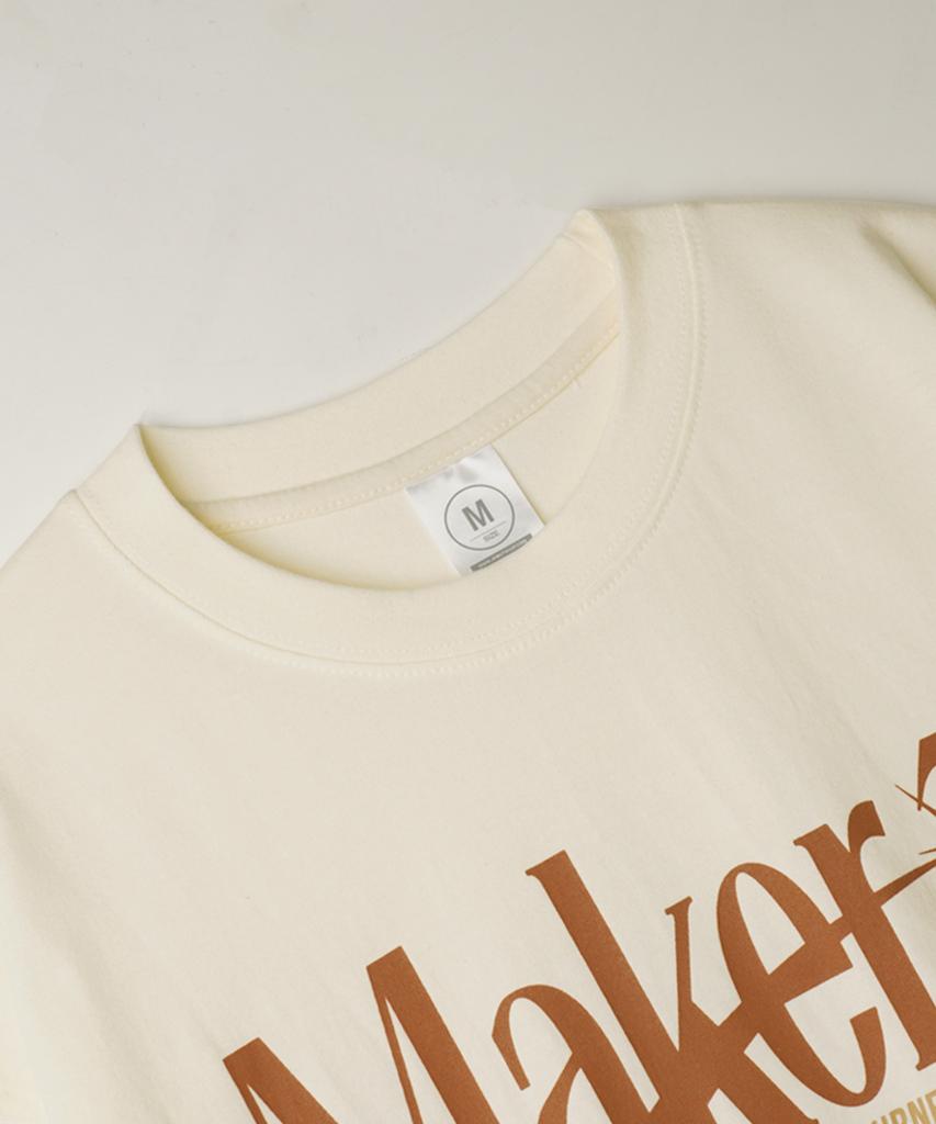 JEMUT Maker Line Long Sleeve T-Shirt Cream Jilt2652