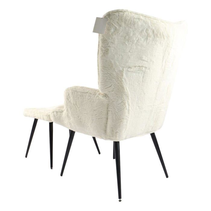 Fauteuil cabriolet - Home ESPRIT - Polyester - Métal - 72x74x97 cm - Blanc - Multicolore - Uni - Taille unique