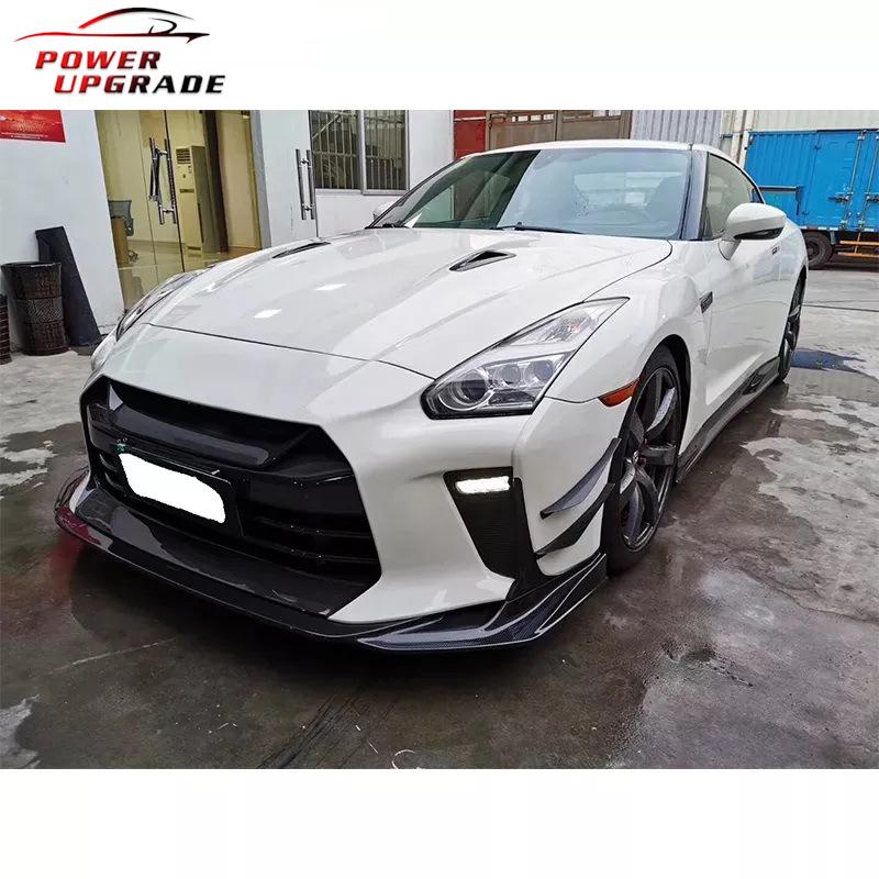 TS Style Semi-Carbon Fiber Front Bumper Kit for Nissan GTR R35 (Old Version) Modified Upgrade