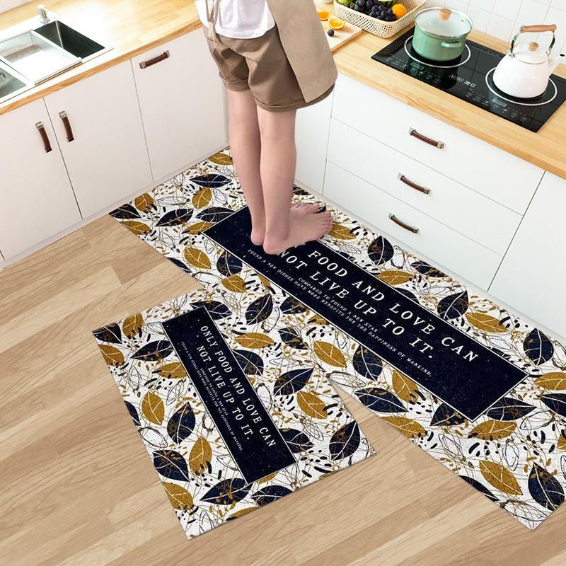 Fashion Simple Nordic Soft Kitchen Rug Anti-Fatigue Kitchen Rug Waterproof Non-Slip Rugs Set Runner Rug Bedside Rug Absorbent Carpet For Kitchen
