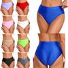 Women's Sexy Seamless Low Waist Bikini Bottoms Brazilian Nylon Shiny Underwear
