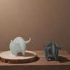 3D-печатная фигурка быка, мини-статуэтка животного быка, коллекционный настольный орнамент для полки, дома, офиса, декора стола