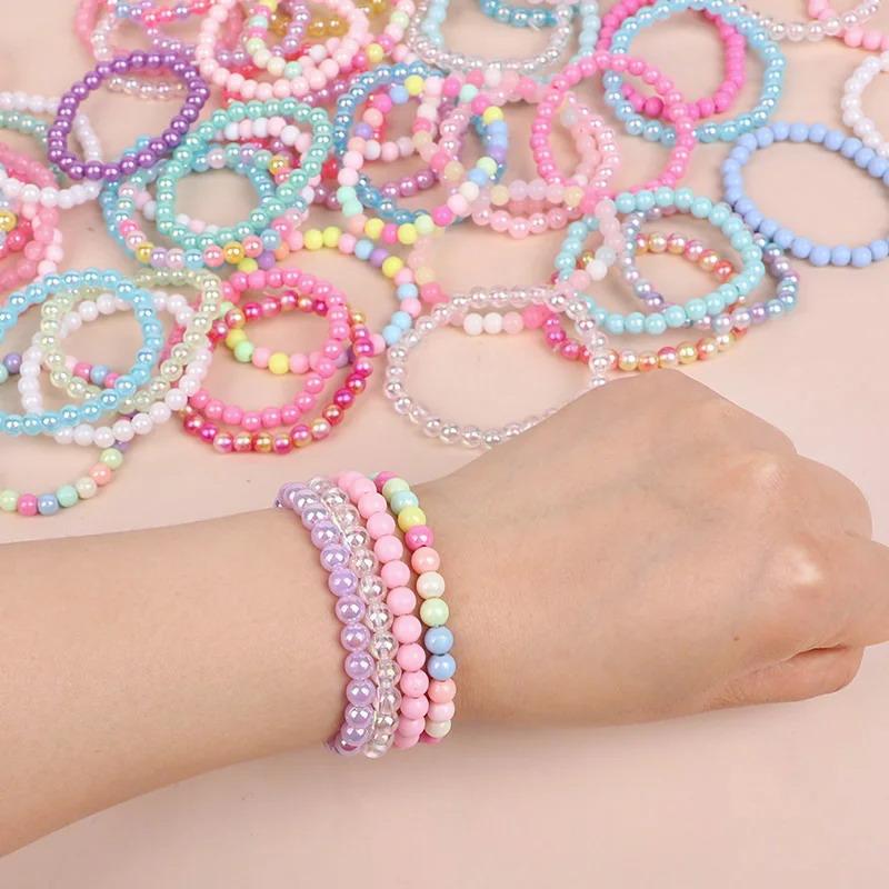 10-30Pcs Colorful Beads Bracelet Kids Girls Birthday Party Favors Baby Shower Wedding Guest Treat Gifts