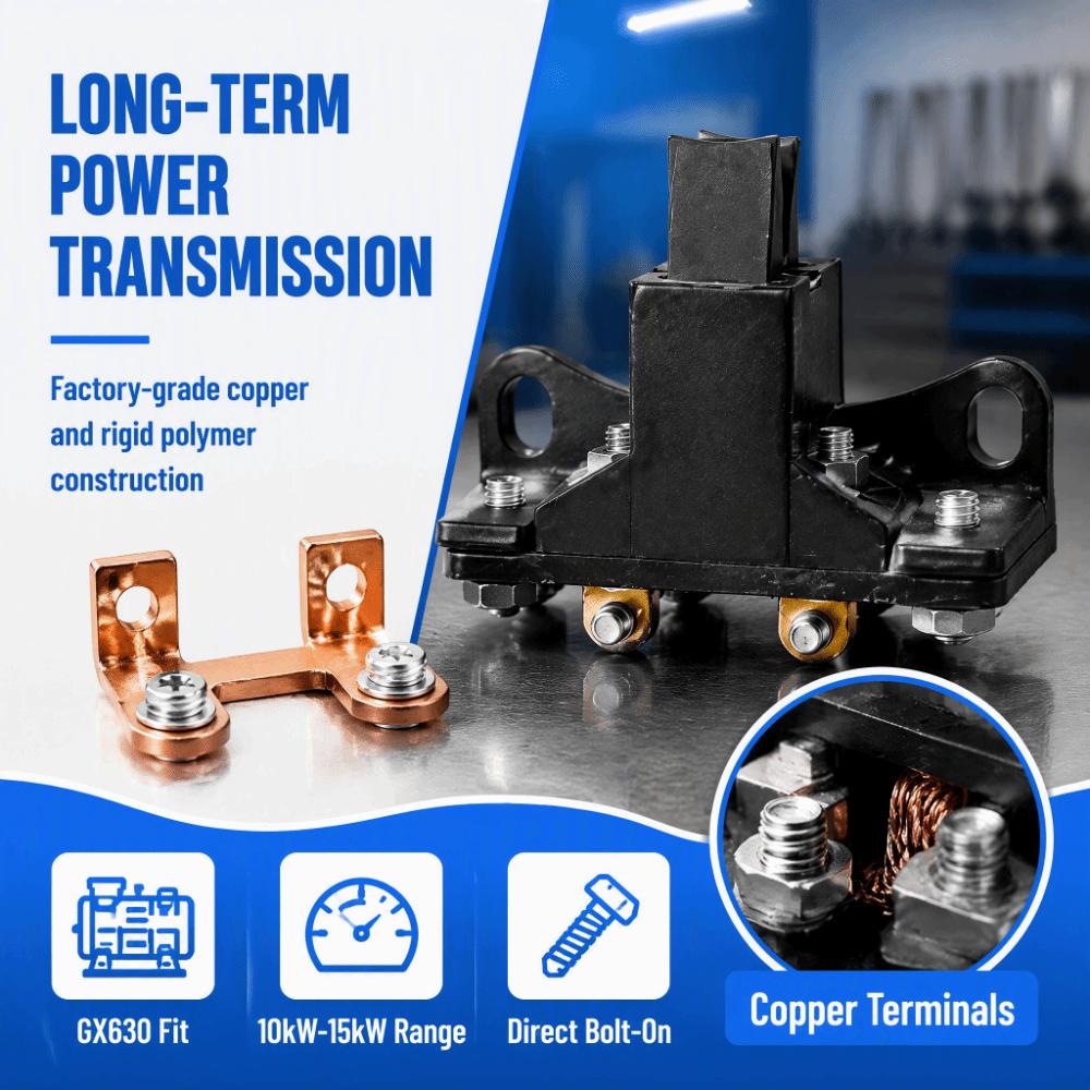 Double Cylinder Carbon Brush Holder Replacement Part Generator Brush Holder Gasoline Generator Use