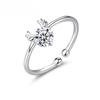 S925 Sterling Silver Yilu Has Your Antlers Ring Simple Opening All-Match Earrings