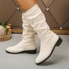 Fashion Heeled Women Elegant Fashion Long Boots 2025 Winter New Trends Woman Shoes Designer Classical Chelsea Mid Boots Dress Zapatillas