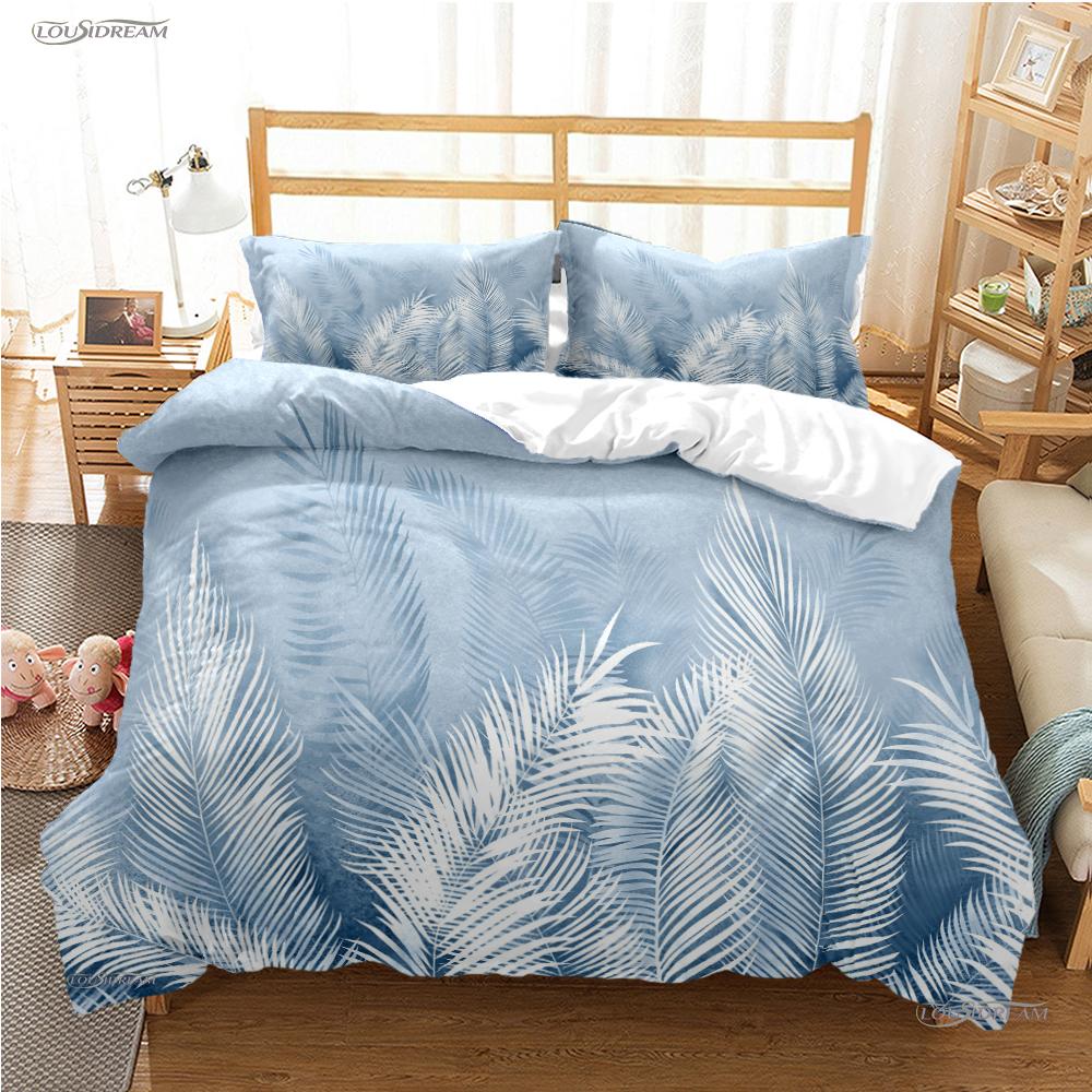 Tropical Leaf Casal All Season Duvet Cover Comforter Bedding Sets Soft Quilt Cover and Pillowcases Boys Single/Double/Queen/King