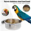 Cup Stainless Steel Birds Pet Supplies Bird Feeder Bird Supplies Hanging Bowl Cage Accessories