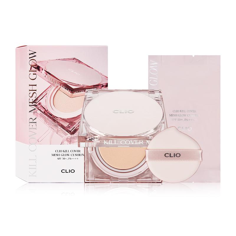 Clio Kill Cover Mesh Glow Cushion Set 15g+15g Refill SPF50 + / PA +++ 4-BO Ginger