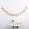 3M 13 Flags Vintage Jute Triangle Flag Banner Wedding Party Photography Props Celebration Party Decorat