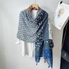 Autumn Fashion Poppy Floral Tassel Viscose Shawl Scarf Lady High Quality Wrap Pashmina Stole Bufandas Muslim Hijab 180*90Cm