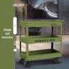 GREENER Green Forest Mobile Tool Cart with Storage & Heavy-Duty Rack