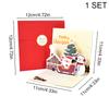 3D Pop Up Christmas Greeting Card Kids Mini Cartoon Christmas Blessing Greeting Cards with Envelope New Year Xmas Post Gift Card
