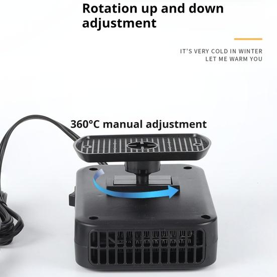 12 В автомобильный обогреватель вентилятор размораживатель лобового стекла быстрый нагрев 360 градусов поворотный широкая совместимость 200 Вт