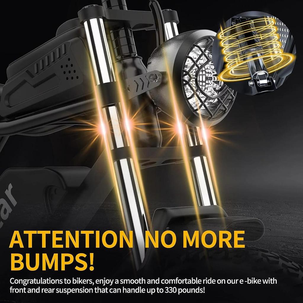 Ridstar Q20 Mini Electric Bike1000W, 48V 15AH Battery 20Inch Съемный аккумулятор Ximano 7-скоростной