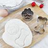 Набор формочек для печенья в виде собачьей косточки и лапки из ПВХ, формочки для печенья в виде милых животных, форма для лакомства для домашних животных