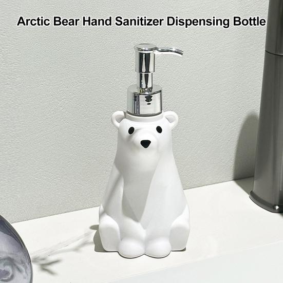 Диспенсер для мыла Ручной дозатор для мыла для посуды Бутылка Дизайн белого медведя Праздничный диспенсер для мыла для рук Украшение кухонной столешницы