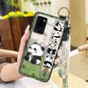 Прочный чехол для телефона Panda для Oukitel C21 Задняя крышка Модный дизайн Мультяшный Пыленепроницаемый Ремешок на шею Ремешок на запястье Водонепроницаемый Милый