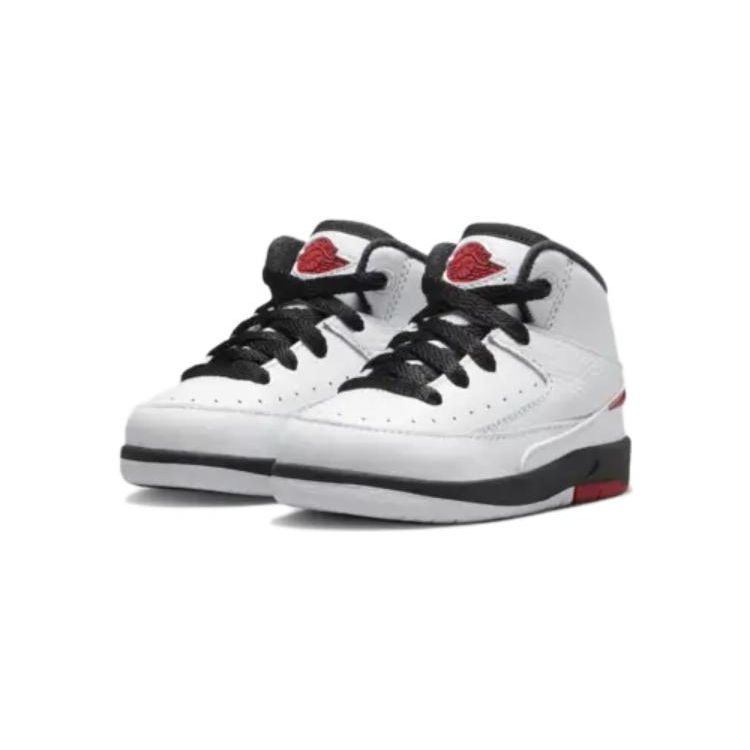 Детские кроссовки Air Jordan 2 Retro TD Chicago 2022 White Varsity-Red Black DQ8563-106