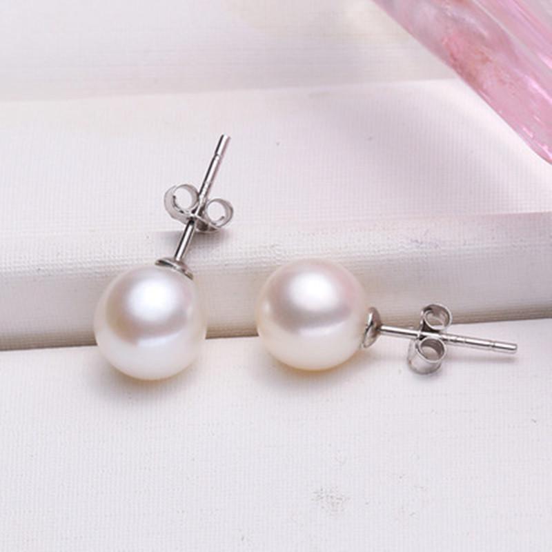 New Pearl 925 Silver Earrings Stud Earring For Women Wedding Fine fashion Jewelry Accessories Party Holiday Gift