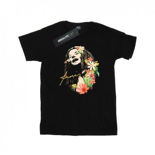Janis Joplin Mens Floral Pattern T-Shirt