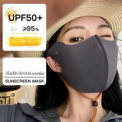 Солнцезащитная маска для женщин Ice Silk Mask Защита глаз Угол УФ-защита Градиентная солнцезащитная ледяная маска Защита лица