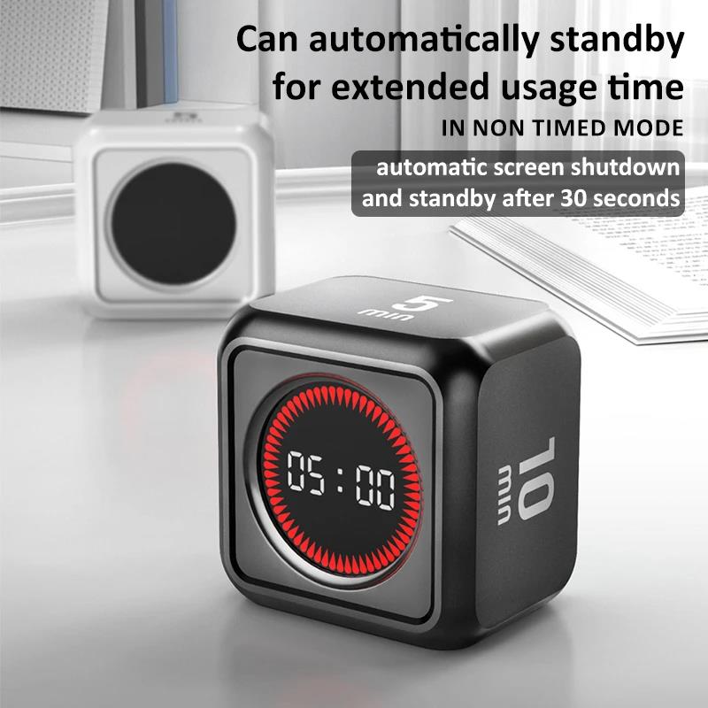Mini Flip Timer Portable Gravity Cube Timer 5/10/25/45min 4 Preset Time Digital Kitchen Timer For Working Learning Cooking3