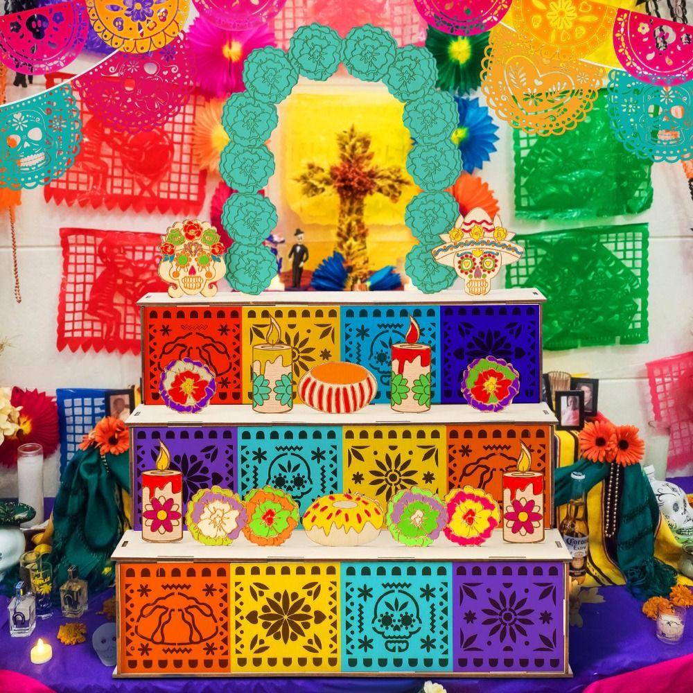 Shadow Box Design Wooden Shadow Box Wooden Ofrenda Altar Display  Day Of The Dead Decor