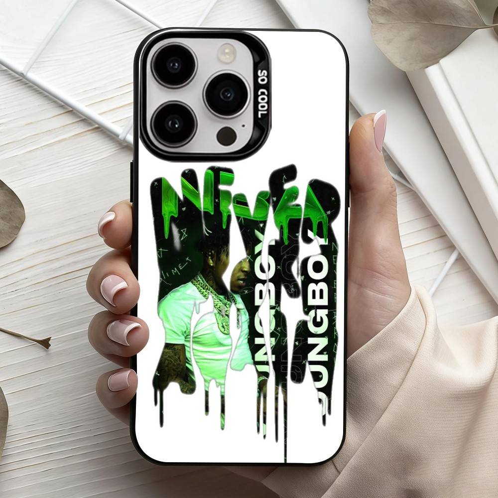 YoungBoy Never Broke Again Tour Phone Case For iPhone17,16,15,14,13,12,11 Plus,Pro Max Black Candy silver phone case