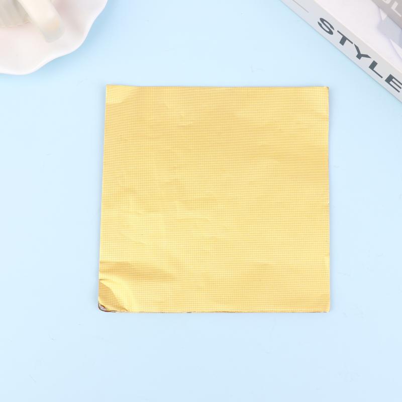 100 шт. 15X15 см Алюминиевая фольга Оберточная бумага Листы Фольга Бумага для упаковки конфет Шоколад Свадебная вечеринка Упаковка для конфет