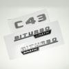 3D ABS Глянцевый Черный Логотип C43 Шильдик Буквы BITURBO 4MATIC Значок AMG Наклейка Для Mercedes Benz C43 W205 W206 Аксессуары AMG SR7