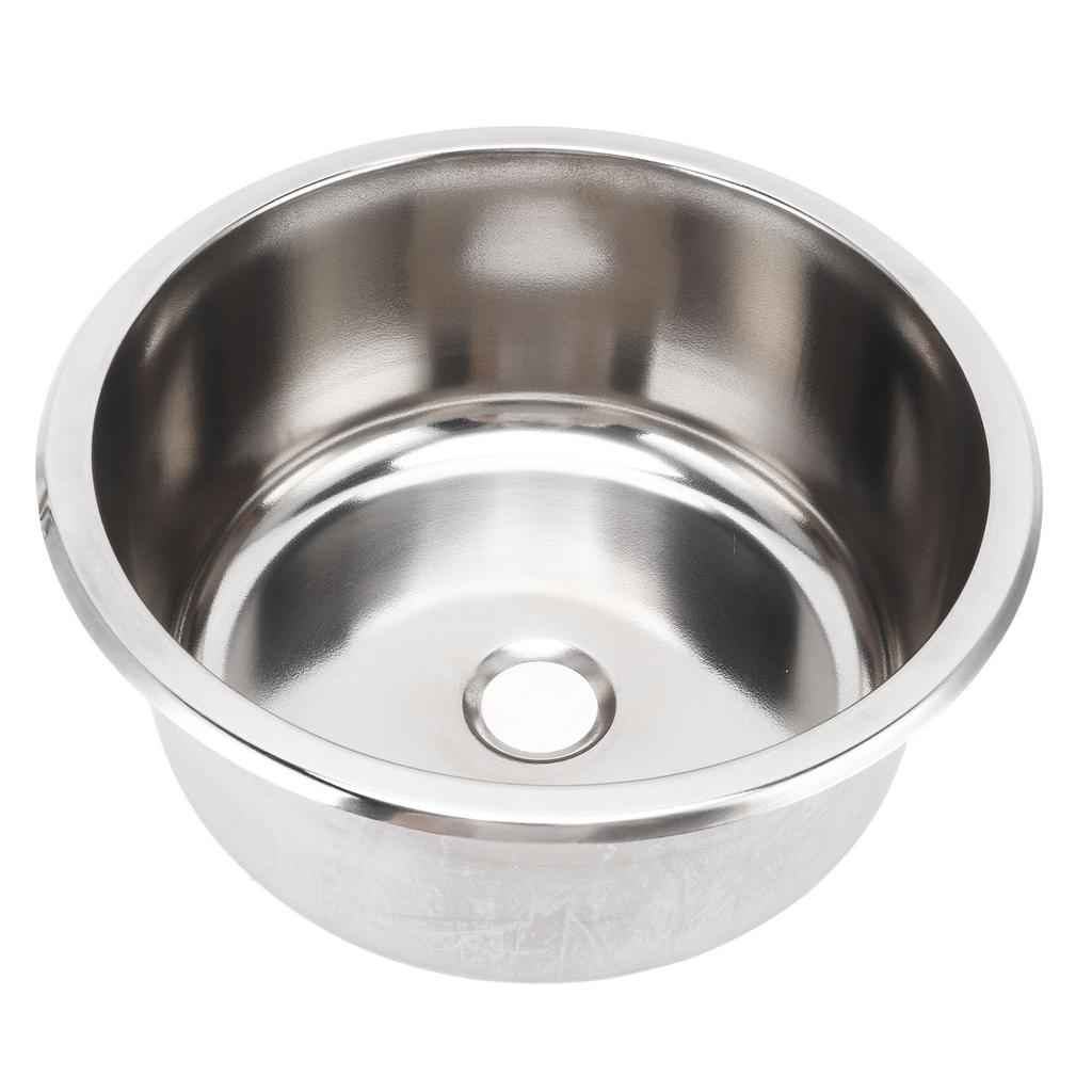Раковина для автофургона 295x130 мм из нержавеющей стали 304, круглая, устойчивая к ржавчине, большая емкость для яхты, автодома