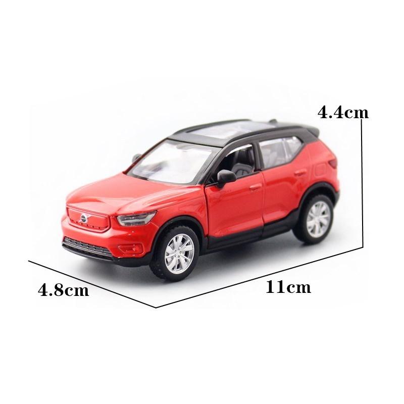 Модель автомобиля литья под давлением XC40 в масштабе 1/39, игрушечный автомобиль из сплава для детей, транспортные средства с откатным механизмом для малышей, подарок для мальчиков и девочек, красный